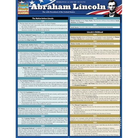 BARCHARTS BarCharts 9781423216308 Abraham Lincoln Quickstudy Easel 9781423216308